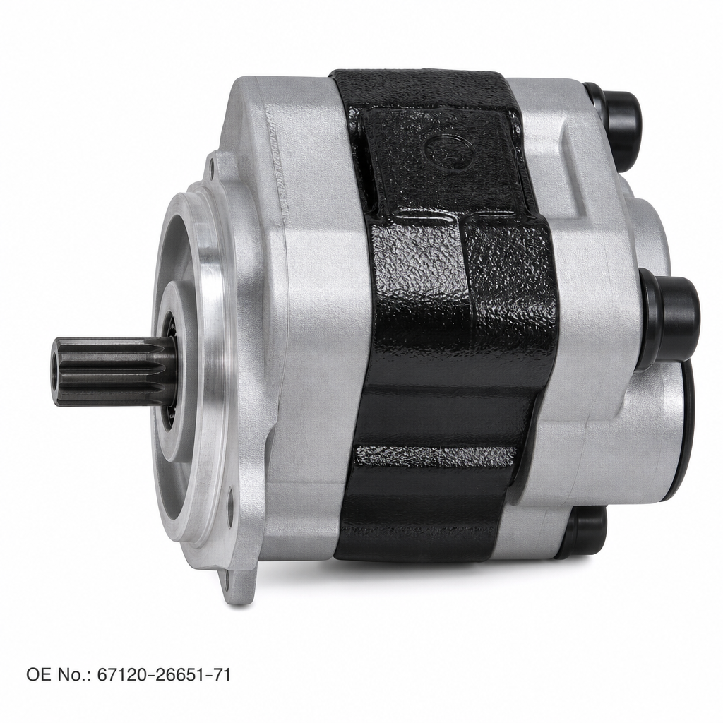 PUMP ASSY, OIL — 67120-26651-71 (OE 67120-26651-71) — Pièces pour chariots élévateurs à fourche difficiles à trouver, applicable to Toyota 8F  1DZ/4Y. OE forklift part available on inquiry from JIA CHENG.