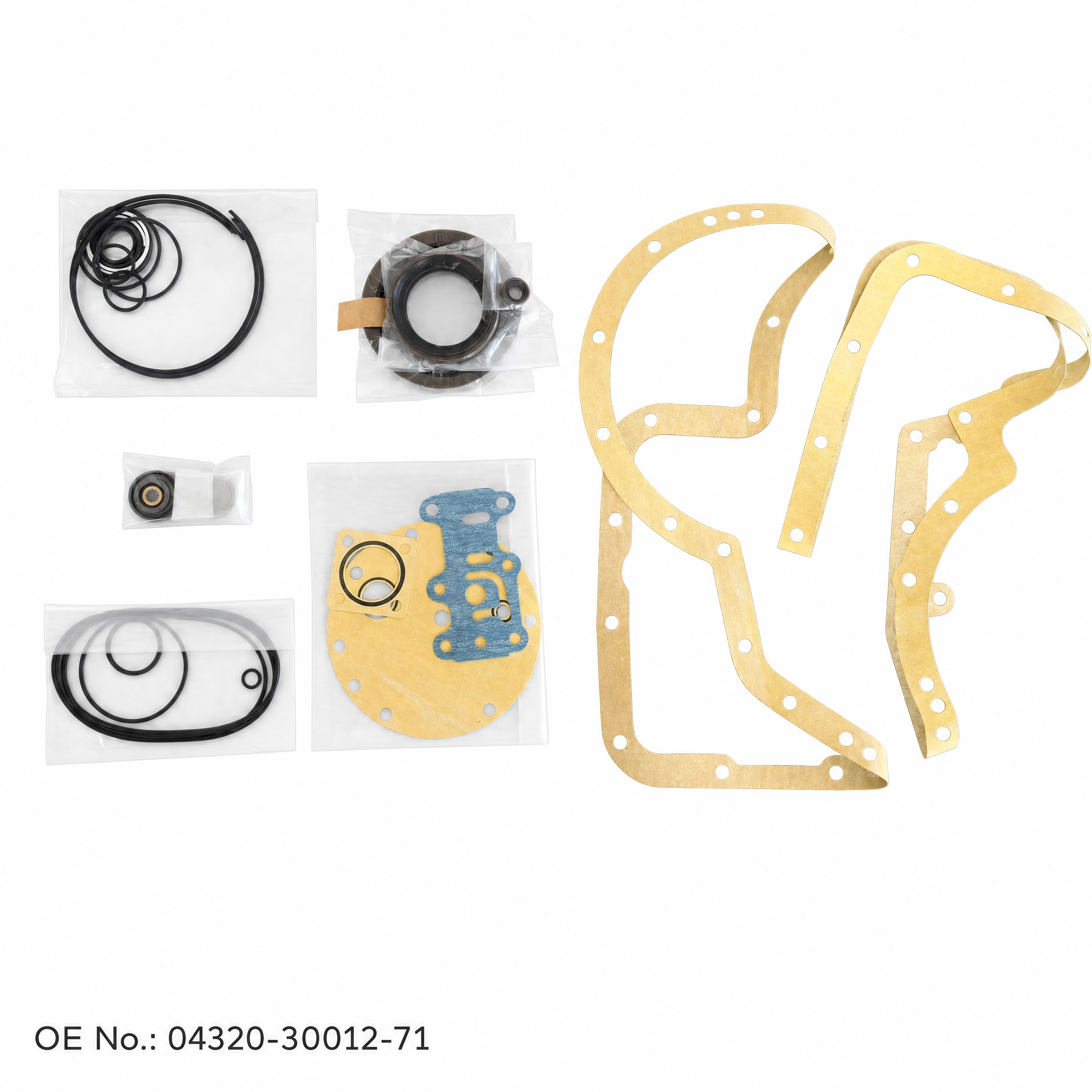 TRANSMISSION O/H KIT, AUTOMATIC — 04320-30012-71 (OE 04320-30012-71) — Pièces de rechange standard pour chariots élévateurs, applicable to Toyota 8F35-80. OE forklift part available on inquiry from JIA CHENG.