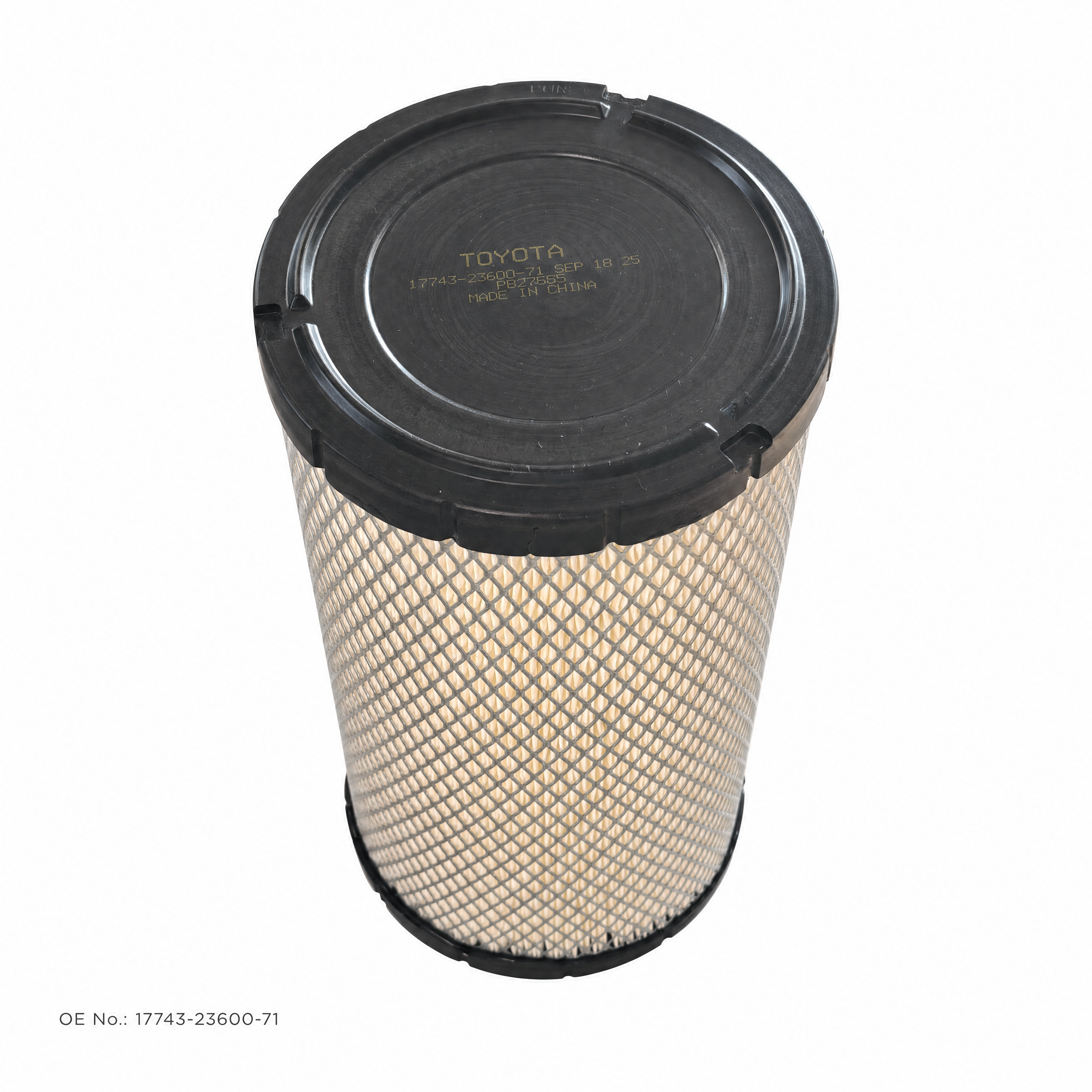 Cyclone Air Cleaner Element Assembly — 17743-23600-71 (OE 17743-23600-71) — Pièces de rechange standard pour chariots élévateurs, applicable to Toyota 7/8F10-30 1DZ/2Z/4Y/1ZS. OE forklift part available on inquiry from JIA CHENG.